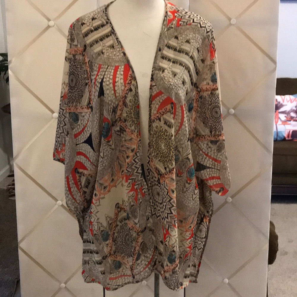 Cato sheer kimono cardigan wrap  Size Large